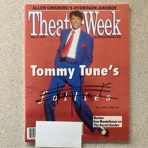 Tommy Tune Will Rogers Follies Signed Theater Week Magazine May 13 1991 - Label